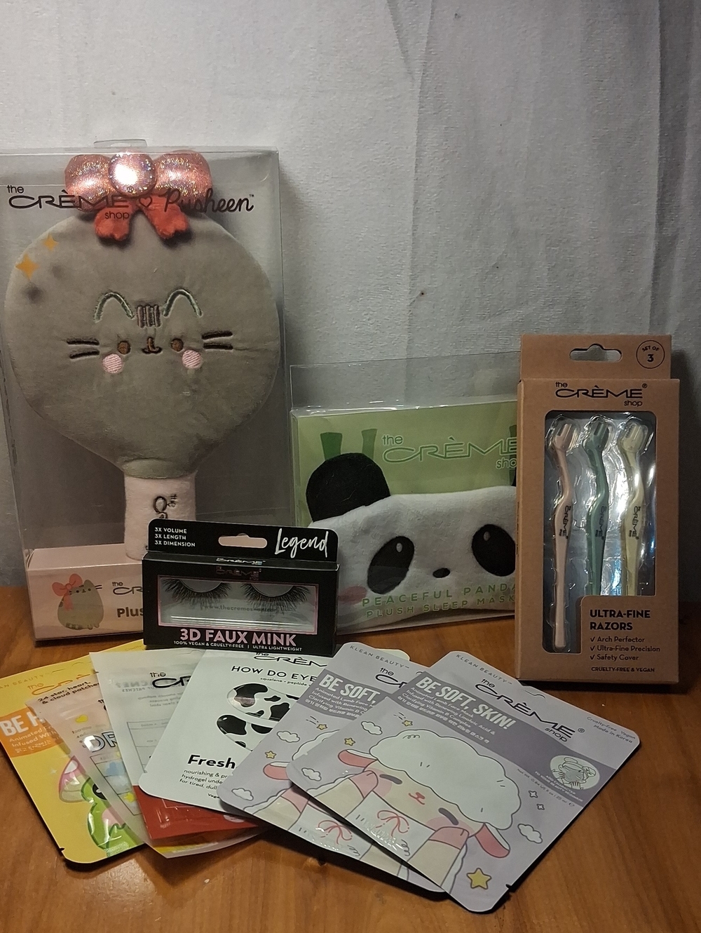 The Creme Shop Variety Skincare & Beauty Bundle - Black Panda Mask Pusheen